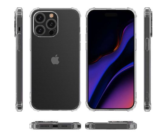 Anti shock силиконовый чехол Fusion 1.5 мм для Apple iPhone 15 Pro прозрачный