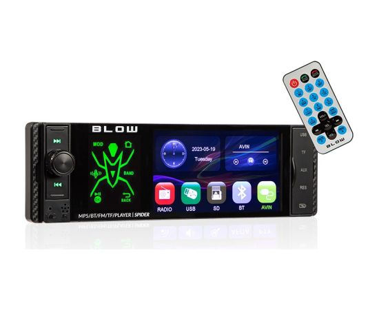 Radio BLOW SPIDER 4" RDS RGB MP5/USB/micro SD/BLUETOOTH