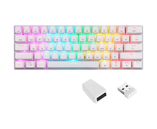 Wireless Mechanical keyboard Motospeed SK62 White (red switch)