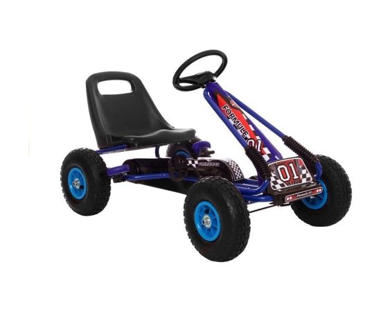 Import Leantoys A-15 Go-Cart Blue Pumped Wheels