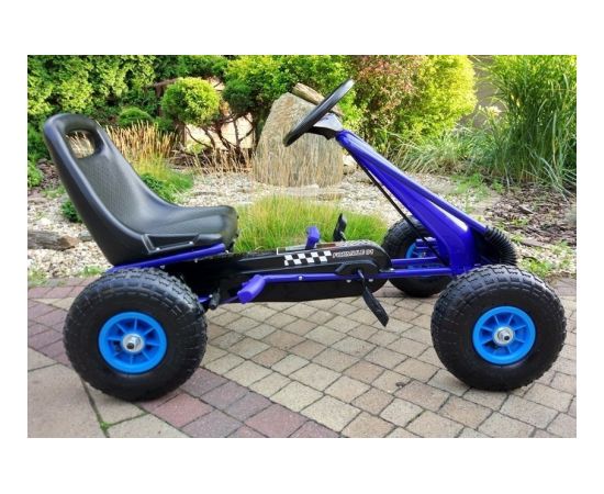 Import Leantoys A-15 Go-Cart Blue Pumped Wheels
