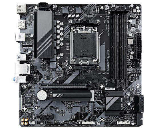 Mainboard GIGABYTE AMD B650 SAM5 Micro-ATX Memory DDR5 Memory slots 4 1xPCI-Express 3.0 1x 1xPCI-Express 4.0 16x 2xM.2 1xHDMI 2xDisplayPort 2xUSB 2.0 3xUSB 3.2 1xUSB-C 1xPS/2 1xRJ45 3xAudio port B650MD3HP