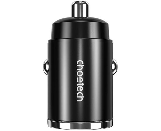 Car Charger Choetech TC0006 1x USB-A, 1x USB-C 30W PD 3.0 (black)