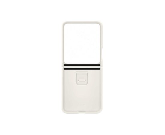 Samsung Galaxy Flip5 Silicone Cover with Ring Cream