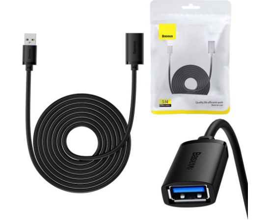 USB 3.0 Extension cable Baseus male to female, AirJoy Series, 5m (black)