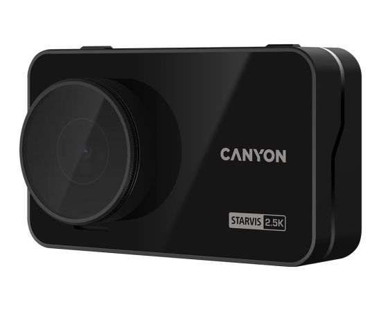 Canyon DVR25GPS, 3.0'' IPS (640x360), touch screen, WQHD 2.5K 2560x1440@60fps, NTK96670, 5 MP CMOS Sony Starvis IMX335 image sensor, 5 MP camera, 140° Viewing Angle, Wi-Fi, GPS, Video camera database, USB Type-C, Supercapacitor