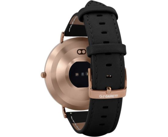 Garett Smartwatch Verona Gold And Black Leather Sieviešu viedpulkstenis AMOLED / Bluetooth 5.0 / IP67 / GPS / SMS