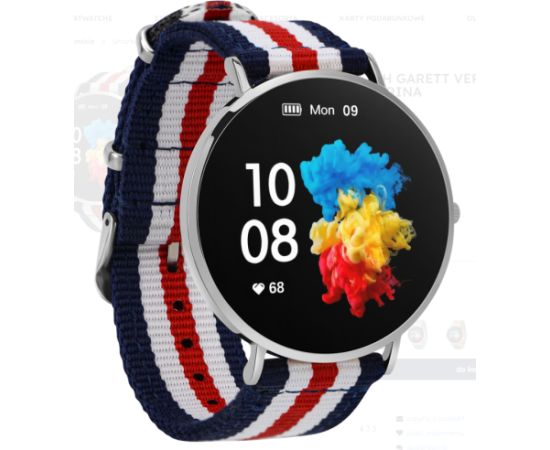 Garett Smartwatch Verona Silver Marina Sieviešu viedpulkstenis AMOLED / Bluetooth 5.0 / IP67 / GPS / SMS