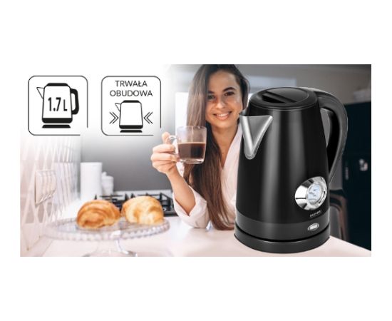 MPM Cordless kettle MCZ-108/C black 1,7 L