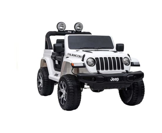 Lean Cars Electric Ride On Jeep Rubicon 4x4 White