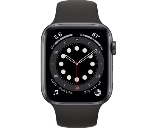 Apple Watch Series 6 44mm Aluminium GPS - Space Gray (Atjaunināts, stāvoklis Ļoti labi)