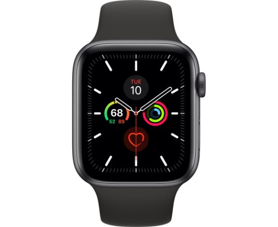 Apple Watch Series 5 44mm Stainless steel GPS+Cellular - Space Black (Atjaunināts, stāvoklis kā jauns)