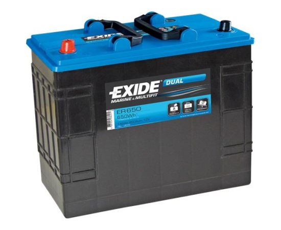 Exide Dual Marine & Multifit ER650 12V 142Ah 850A 350x175x290 ER650