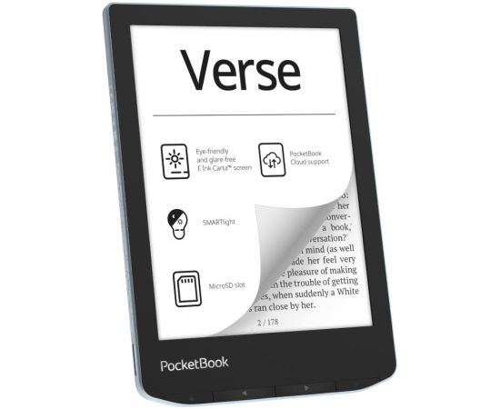 E-Reader POCKETBOOK Verse 6" 1024x758 1xUSB-C Micro SD Wireless LAN Blue PB629-2-WW