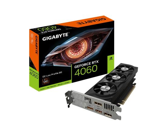 Graphics Card GIGABYTE NVIDIA GeForce RTX 4060 8 GB GDDR6 128 bit PCIE 4.0 16x GPU 2475 MHz 2xHDMI 2xDisplayPort GV-N4060OC-8GL