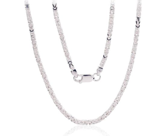 Sudraba ķēdīte Bizantija 2.5 mm #2400147, Sudrabs 925°, garums: 45 cm, 16.4 gr. Viriešiem