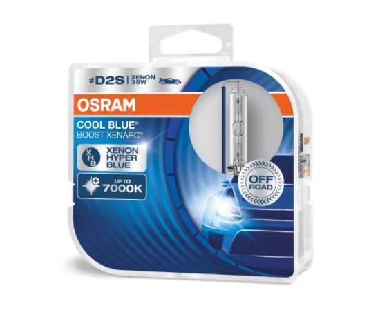 OSRAM Cool Blue Boost D2S Xenon Car Headlight Bulb komplekts 2 gb 66240CBB-HCB