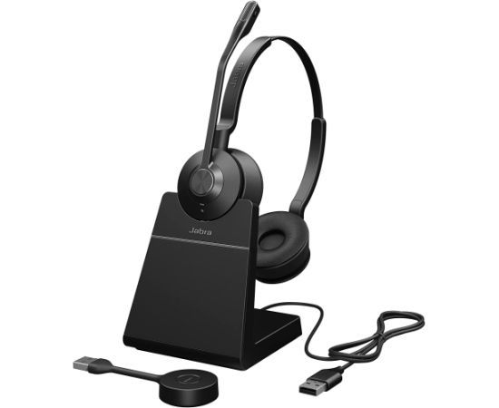 Jabra Engage 55 UC, headset (black, USB-A, stereo, base station)