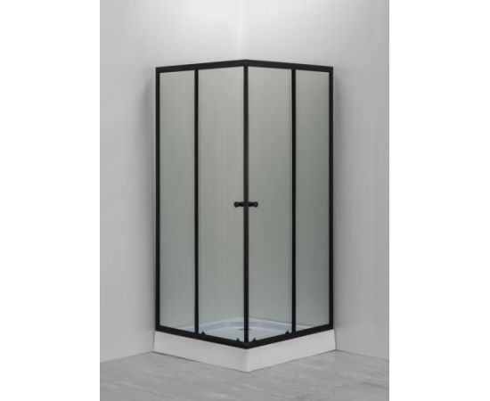 Душевой уголок GOTLAND Eko Black 800*800*195cm с низким поддоном