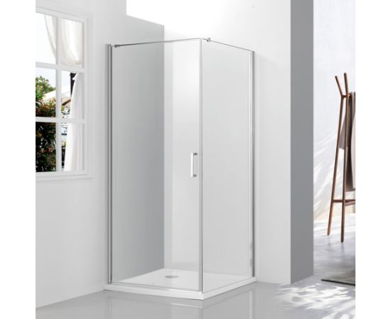 Душевая стенка Vento Parma kvadrāts, 90x90x195, хромированый профиль , без поддона