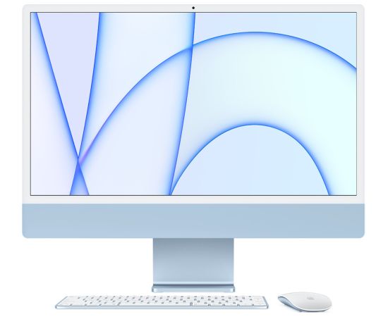 Apple iMac 2021 Retina 4.5K 24" - M1 8C GPU / 8GB / 512 SSD - Blue (Atjaunināts, stāvoklis kā jauns)