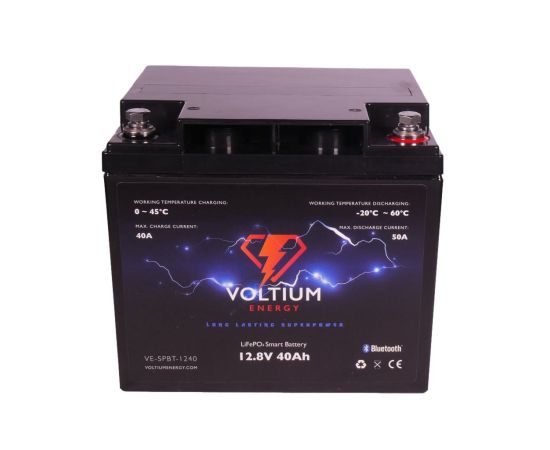 Lithium battery LiFePO4 12.8V 40Ah T11 BT APP VOLTIUM ENERGY