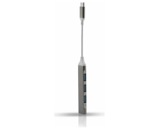 Goodbuy mini adapteris (sadalītājs) USB-C (Type-C) līdz 4 x USB 3.0 sudraba