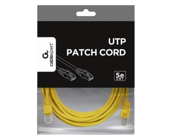 PATCH CABLE CAT5E UTP 5M/YELLOW PP12-5M/Y GEMBIRD