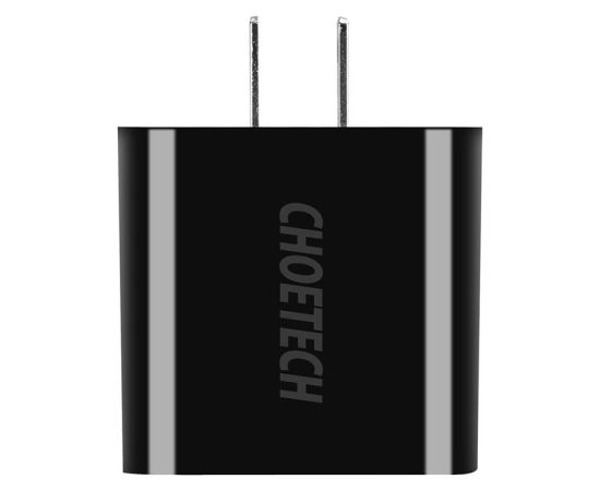 Wall Charger Choetech C0026, US plug, 3x USB-C with digital display 15W (black)