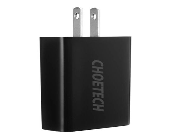 Wall Charger Choetech C0026, US plug, 3x USB-C with digital display 15W (black)