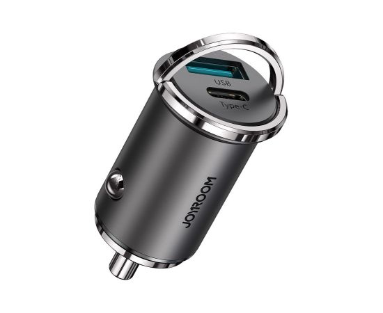 Joyroom C-A35 45 Вт Мини 2-портовое быстрое автомобильное зарядное устройство с кольцевой тягой Потускнение