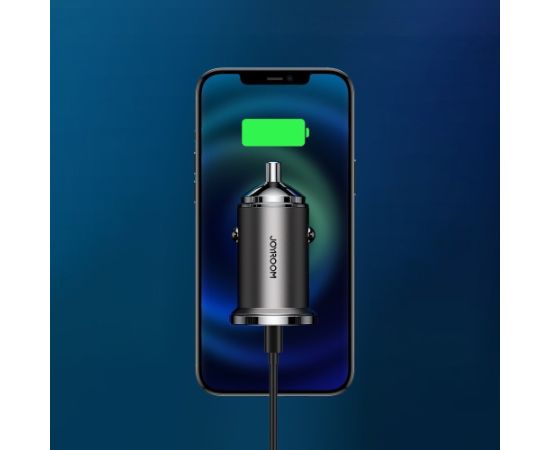 Joyroom C-A35 45 Вт Мини 2-портовое быстрое автомобильное зарядное устройство с кольцевой тягой Потускнение