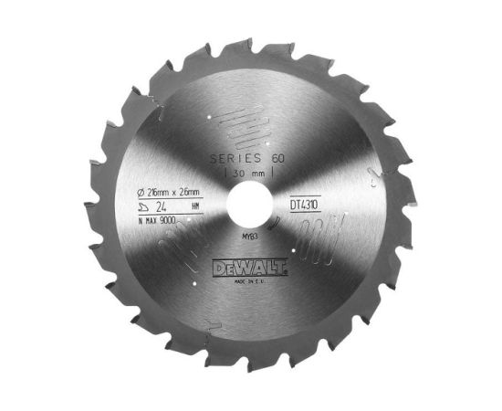 Griešanas disks kokam DeWalt; 216x2,6x30,0 mm; Z24; -5°