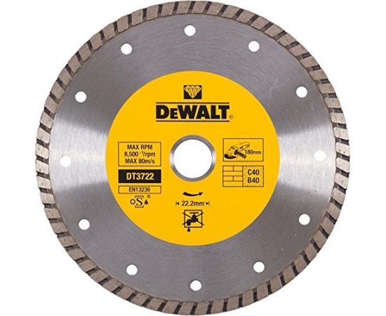 Dimanta griešanas disks DeWalt DT3722-QZ; 180 mm