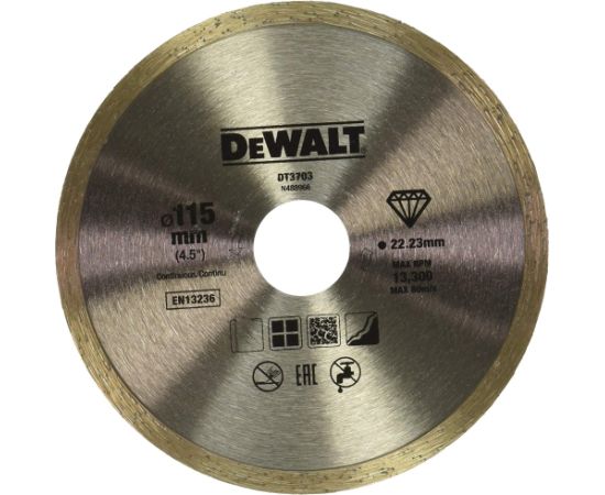 Dimanta griešanas disks DeWalt DT3703-QZ; 115 mm