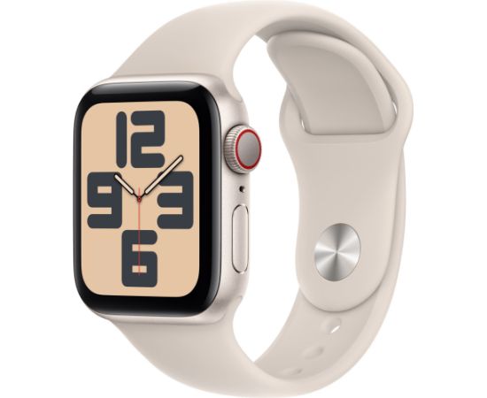 Apple Watch SE 2023 GPS + Cellular 40mm Sport Band S/M, starlight (MRFX3ET/A)