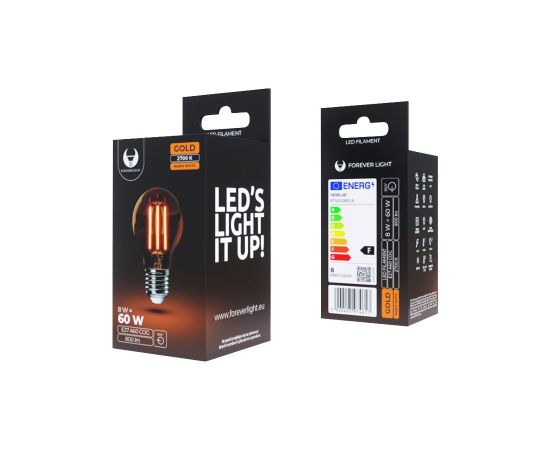Forever Light LED Лампочка Накаливания E27 / A60 / 8W / 230V / 2700K / 800lm