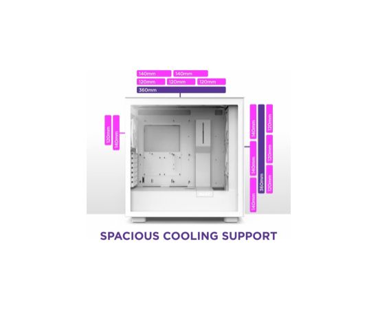 Datora korpuss NZXT H7 Flow RGB White