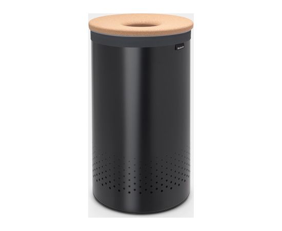 BRABANTIA Laundry Bin veļas grozs, 60l , Cork Lid -  Black - 120022