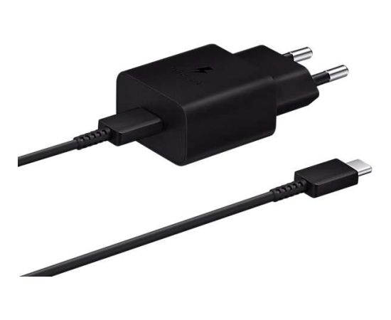 SAMSUNG fast charger USB-C 25W with data cable black