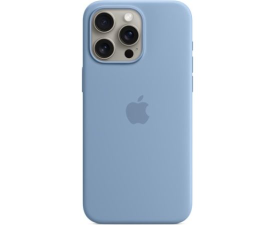 Apple iPhone 15 Pro Max Silicone Case with MagSafe Winter Blue