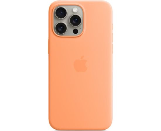 Apple iPhone 15 Pro Max Silicone Case with MagSafe Orange Sorbet