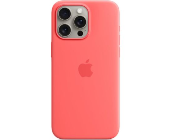 Apple iPhone 15 Pro Max Silicone Case with MagSafe Guava