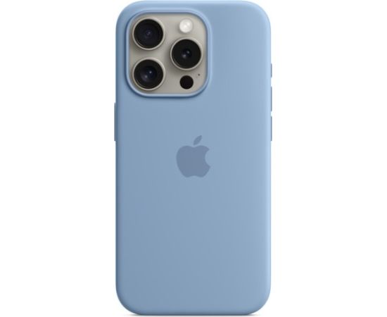 Apple iPhone 15 Pro Silicone Case with MagSafe Winter Blue