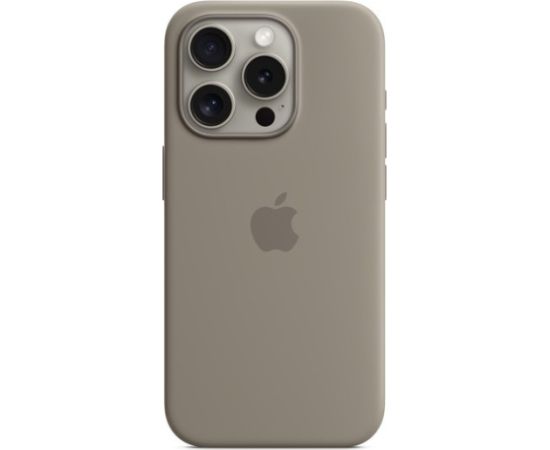 Apple iPhone 15 Pro Silicone Case with MagSafe Clay