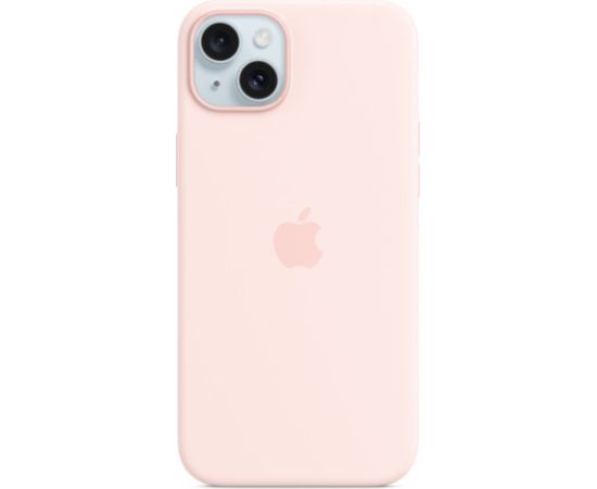 Apple iPhone 15 Plus Silicone Case with MagSafe Light Pink