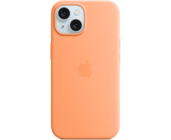 Apple iPhone 15 Silicone Case with MagSafe Orange Sorbet