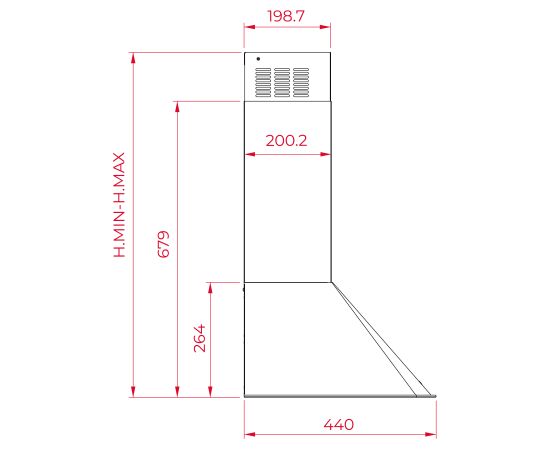 Wall mounted hood Teka DOS 90 2 AT