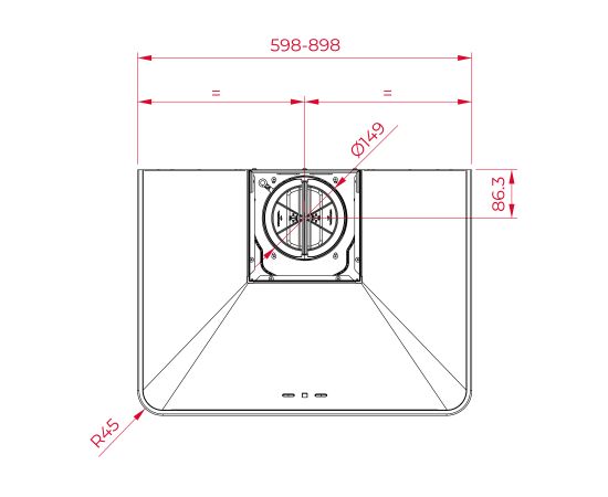 Wall mounted hood Teka DOS 90 2 AT