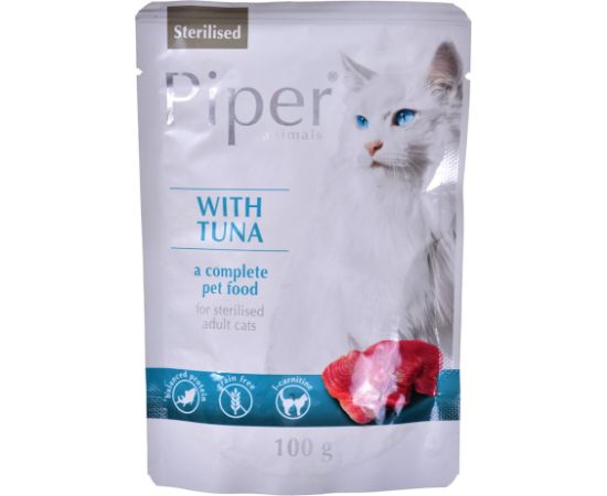 Dolina Noteci Piper Animals Sterilised with tuna - wet food for sterilised cats - 100g